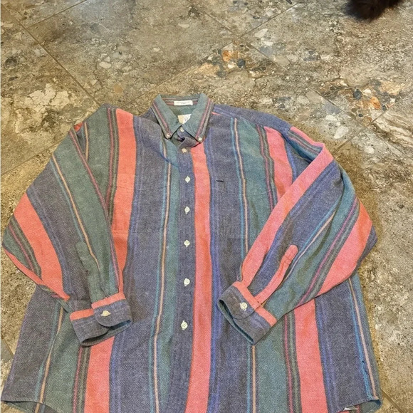 multi colored striped boho button up - Picture 4 of 5